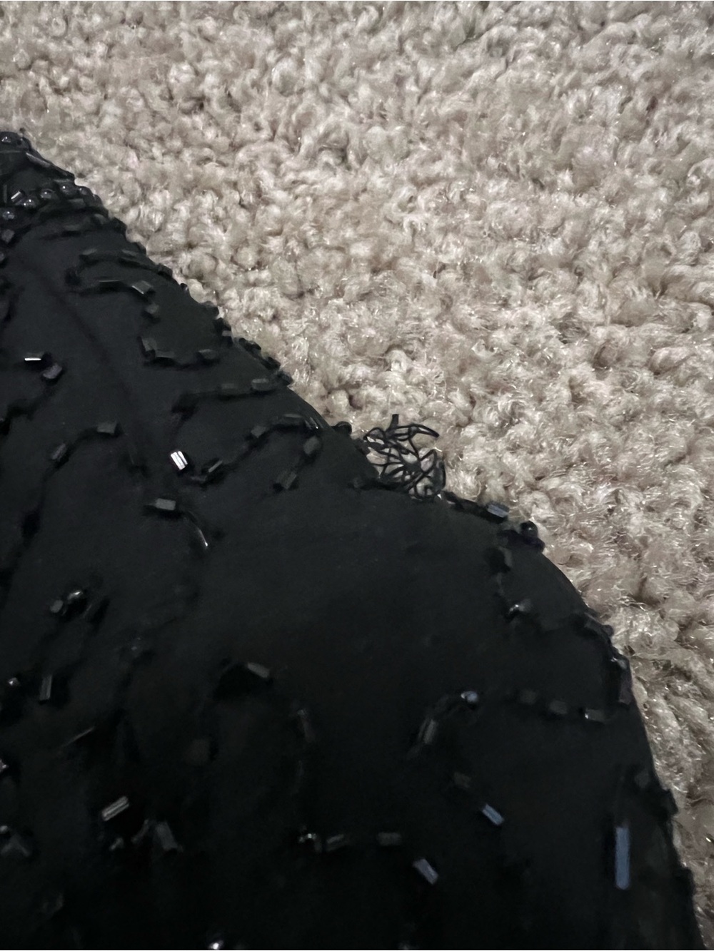 Stenay Silk Black Beaded Scallop-Edge Blouse with Tags S - Picture 7 of 11